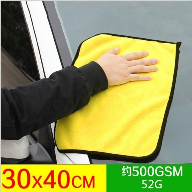 Car Wash Microfiber Towel Car Cleaning Drying Cloth Hemming Extra Soft Car Care Detailing WashTowel Never Scrat High Density New