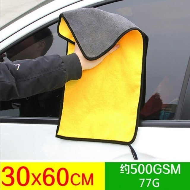 Car Wash Microfiber Towel Car Cleaning Drying Cloth Hemming Extra Soft Car Care Detailing WashTowel Never Scrat High Density New